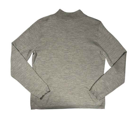 Pendleton Mock Neck Long Sleeve Sweater Womens Size Large 100% Merino Wool Tan - Picture 2 of 8